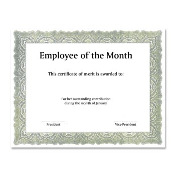 Employee Recognition Certificate