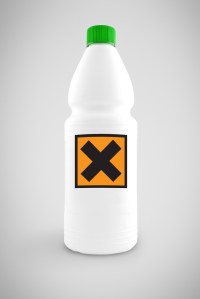 Bottle Of Chemical Liquid With Hazard Symbol